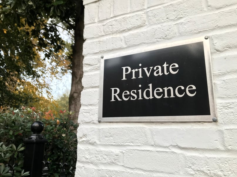 Private Residence Sign