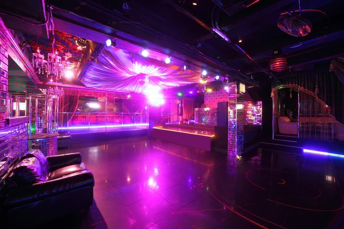 beautiful european night club interior